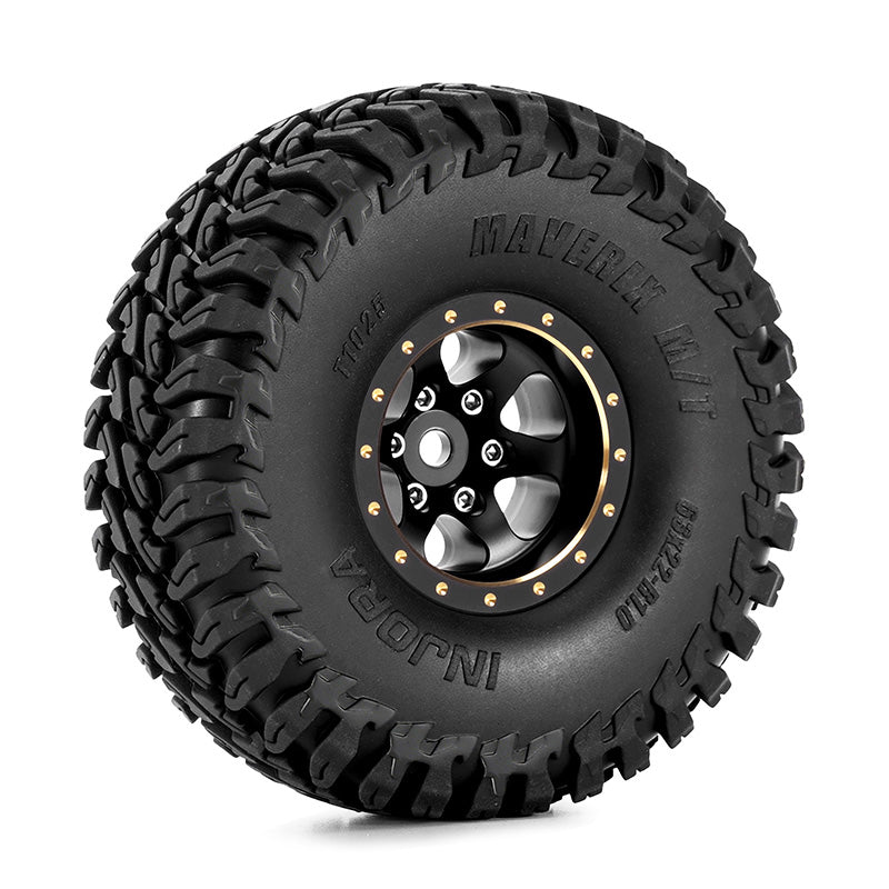 INJORA 1.0" 63*22mm -4.7mm Offset Brass Wheels Set for Micro Crawlers (4)