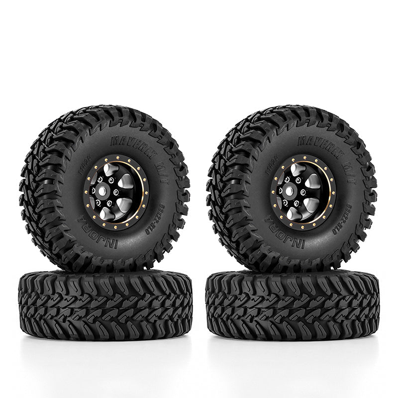 INJORA 1.0" 63*22mm -4.7mm Offset Brass Wheels Set for Micro Crawlers (4)