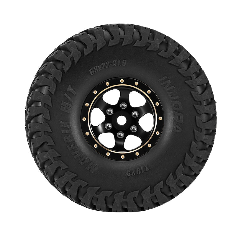 INJORA 1.0" 63*22mm -4.7mm Offset Brass Wheels Set for Micro Crawlers (4)