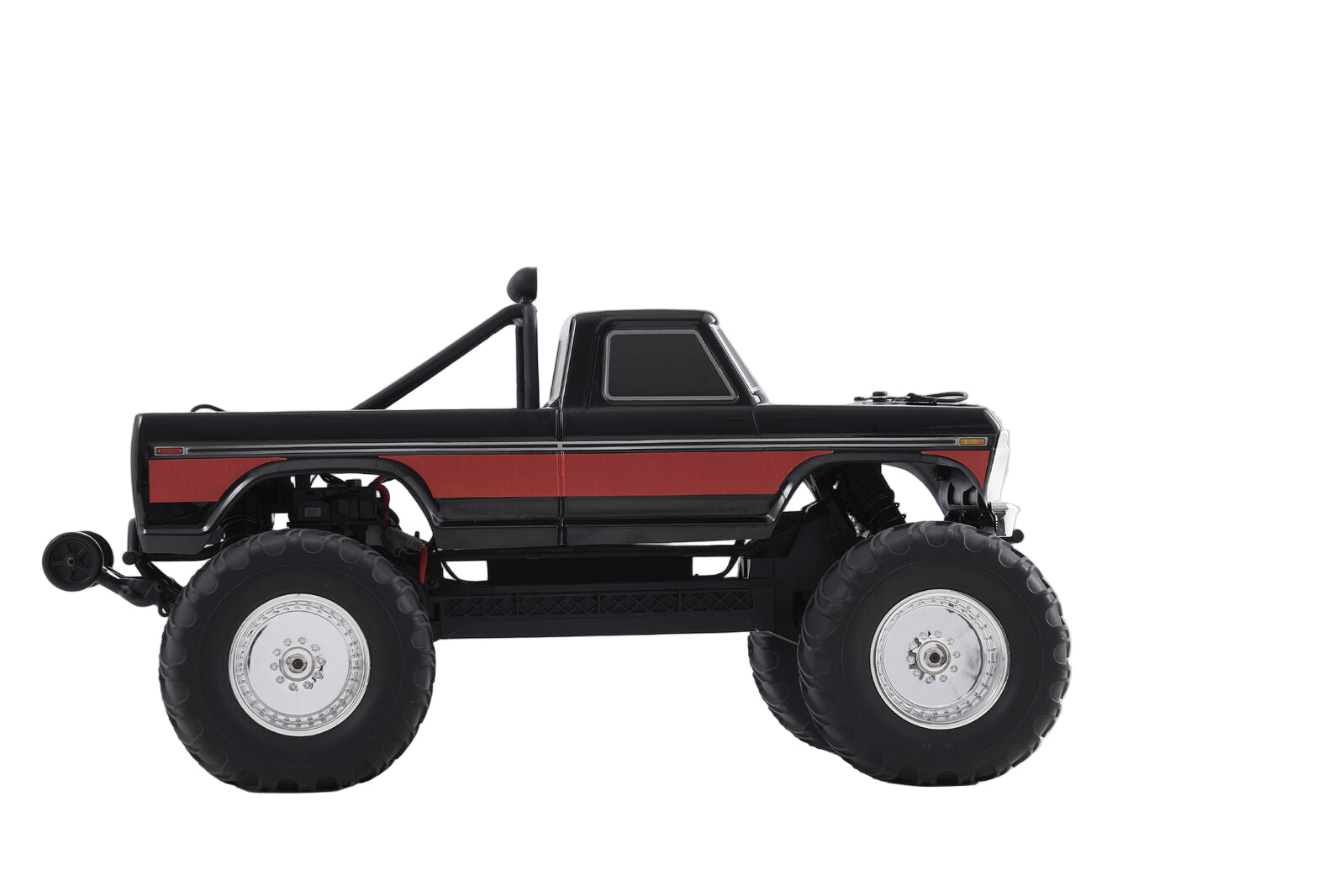 Rc Monster truck with large wheels on a white background