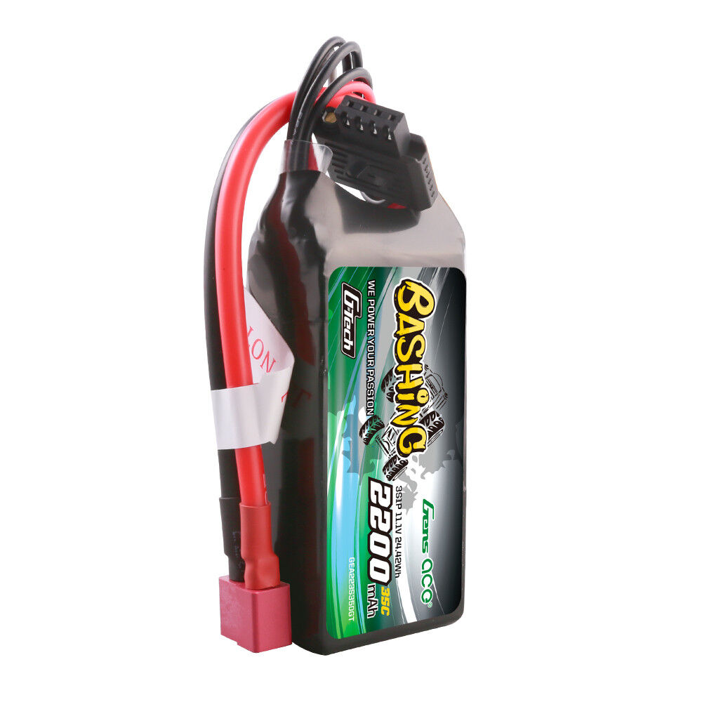 Gens Ace G-Tech 3S Bashing 2200mAh 35C 11.1V Soft Pack Lipo Battery (Deans) GEA223S35DGT