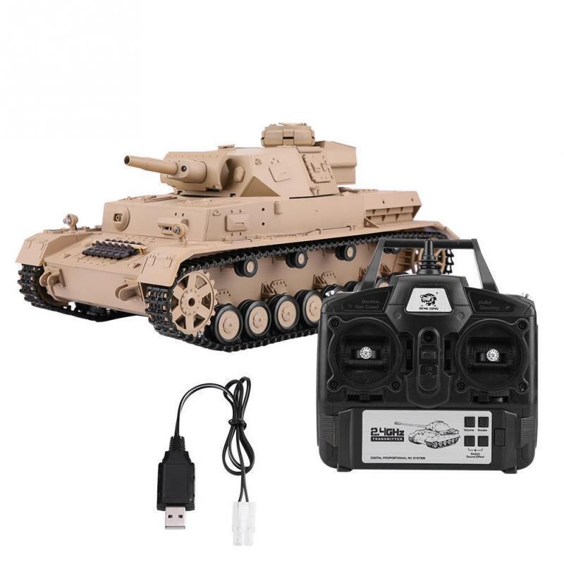 RC tank with remote control on a white background