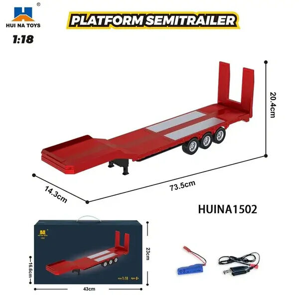 Huina 1/18 Flatbed Trailer (Red)