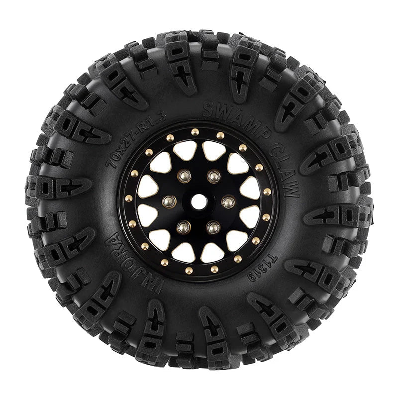 INJORA 1.3" 70*27mm -3.75mm Offset Brass Wheels Set for Micro Crawlers (4)