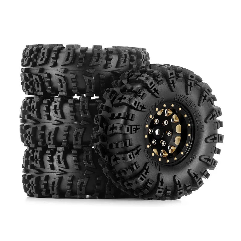 INJORA 1.3" 70*27mm -3.75mm Offset Brass Wheels Set for Micro Crawlers (4)