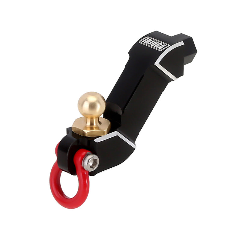 INJORA Aluminum Trailer Tow Hitch with Brass Ball for 1/18 FMS FCX18