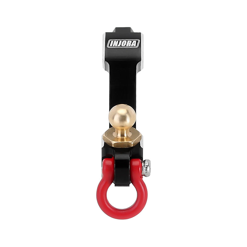 INJORA Aluminum Trailer Tow Hitch with Brass Ball for 1/18 FMS FCX18