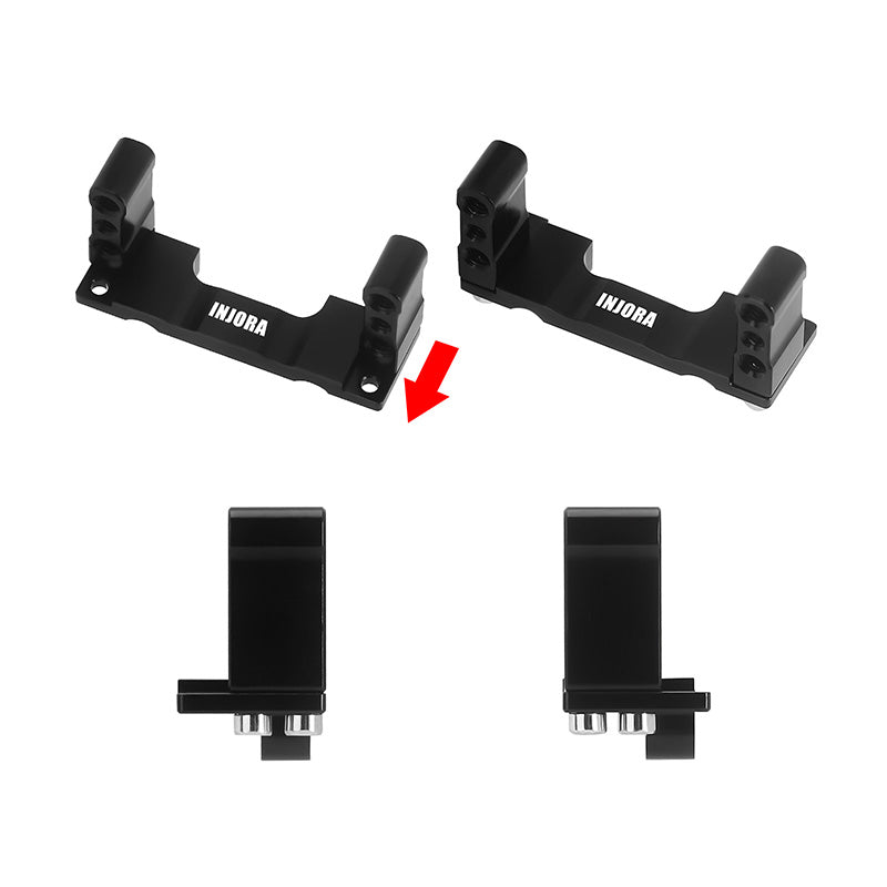 INJORA Aluminum Adjustable Servo Mount for Stock FMS FCX18 FCX24