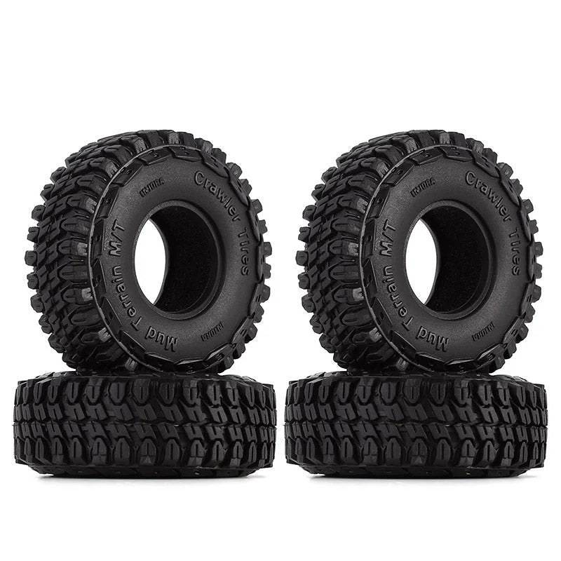 INJORA 1.0" 54*18mm Mud Terrain Tires (T1002) (4)