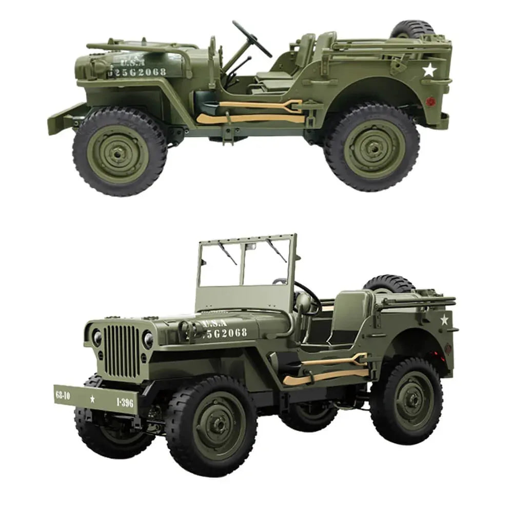 JJRC 1/10 Willys Jeep 4WD Military RC Crawler