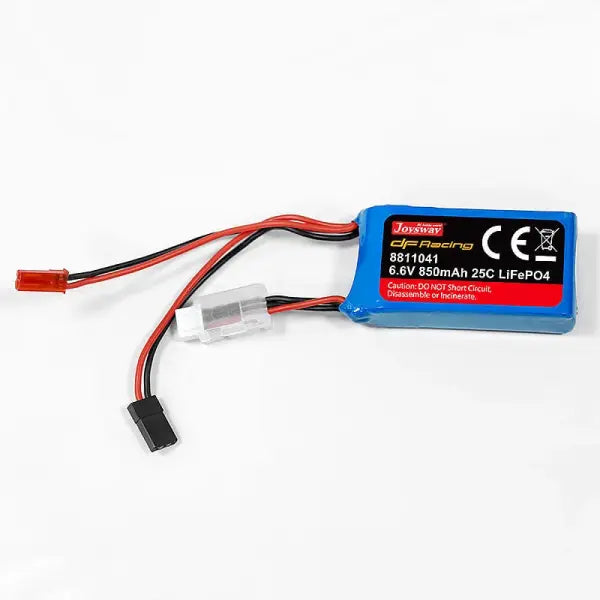 Joysway JWS-8811041 6.6V 850mAh 25C LiFePO4 Receiver Battery for DF65/DF95