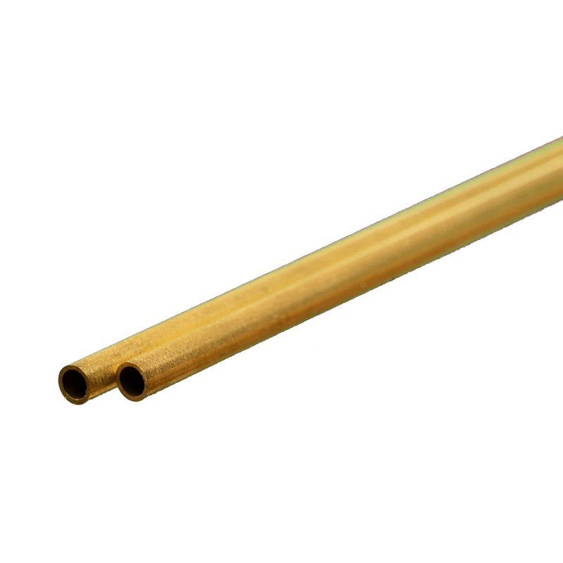 K&S Bendable Brass Fuel Tube: 1/8" OD x 0.014" Wall x 12" Long (1 Piece)