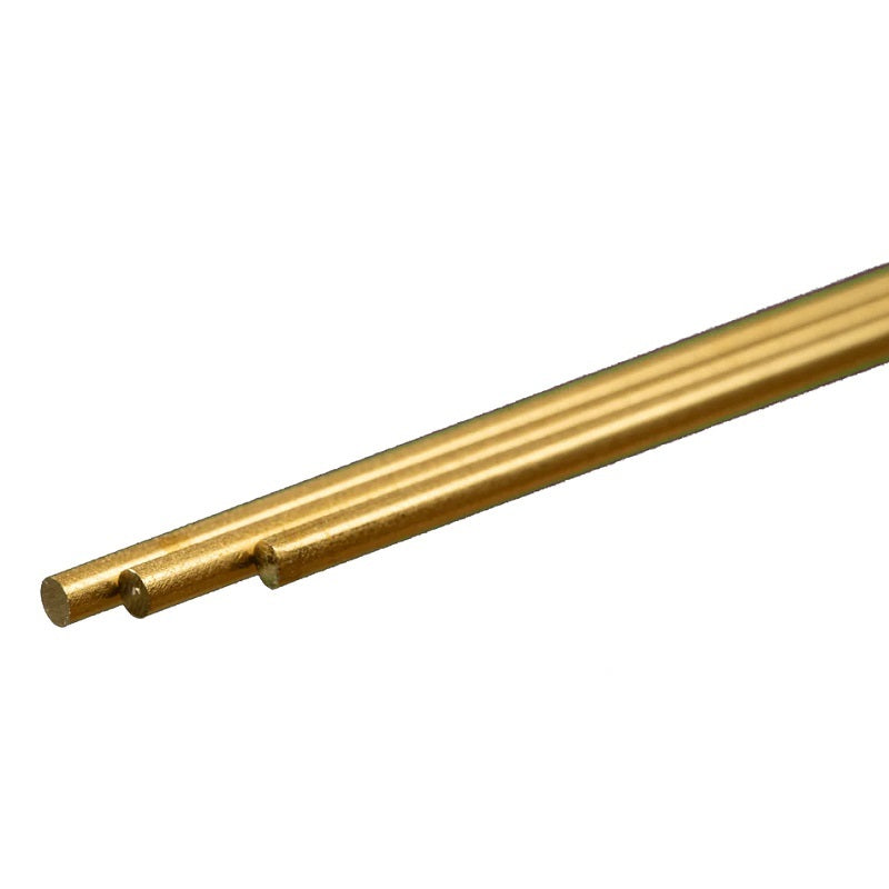 K&S Round Brass Rod: 0.081" OD x 12" Long (3 Pieces)
