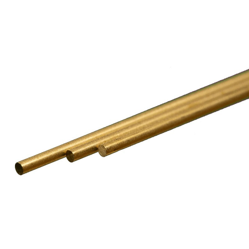 K&S Round Brass Rod: 0.072" OD x 12" Long (3 Pieces)