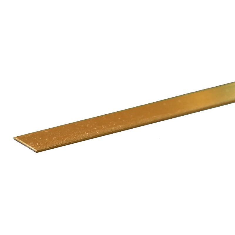 K&S Brass Strip: 0.025" Thick x 1/2" Wide x 12" Long (1 Piece)