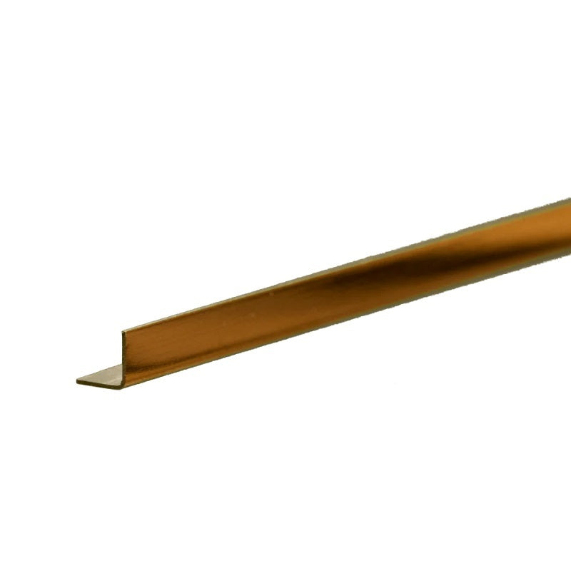 K&S Brass Angle: 0.014" Wall - 3/16" Leg Length - 12" Long (1 Piece)