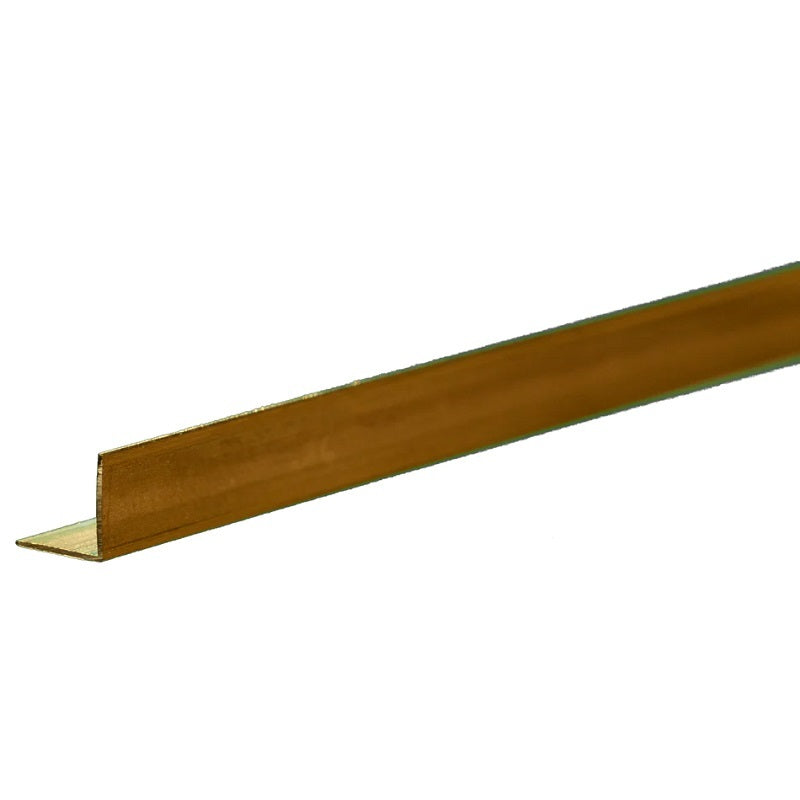 K&S Brass Angle: 0.014" Wall - 1/4" Leg Length - 12" Long (1 Piece)