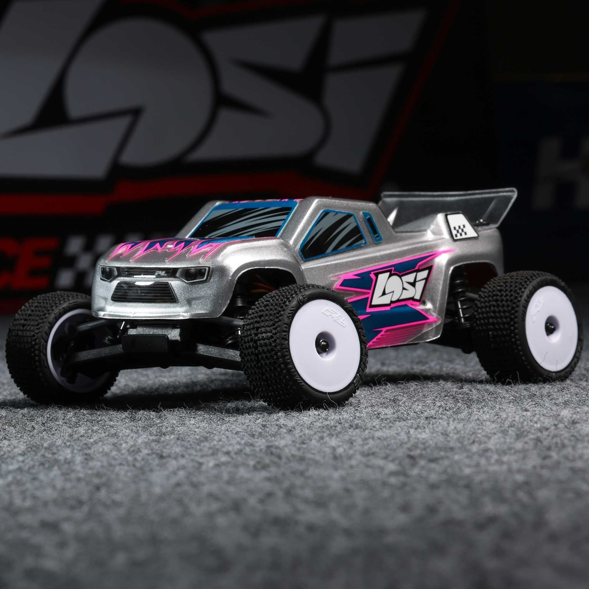 Losi Micro-T 1/28 2WD RC Stadium Truck, RTR, Silver