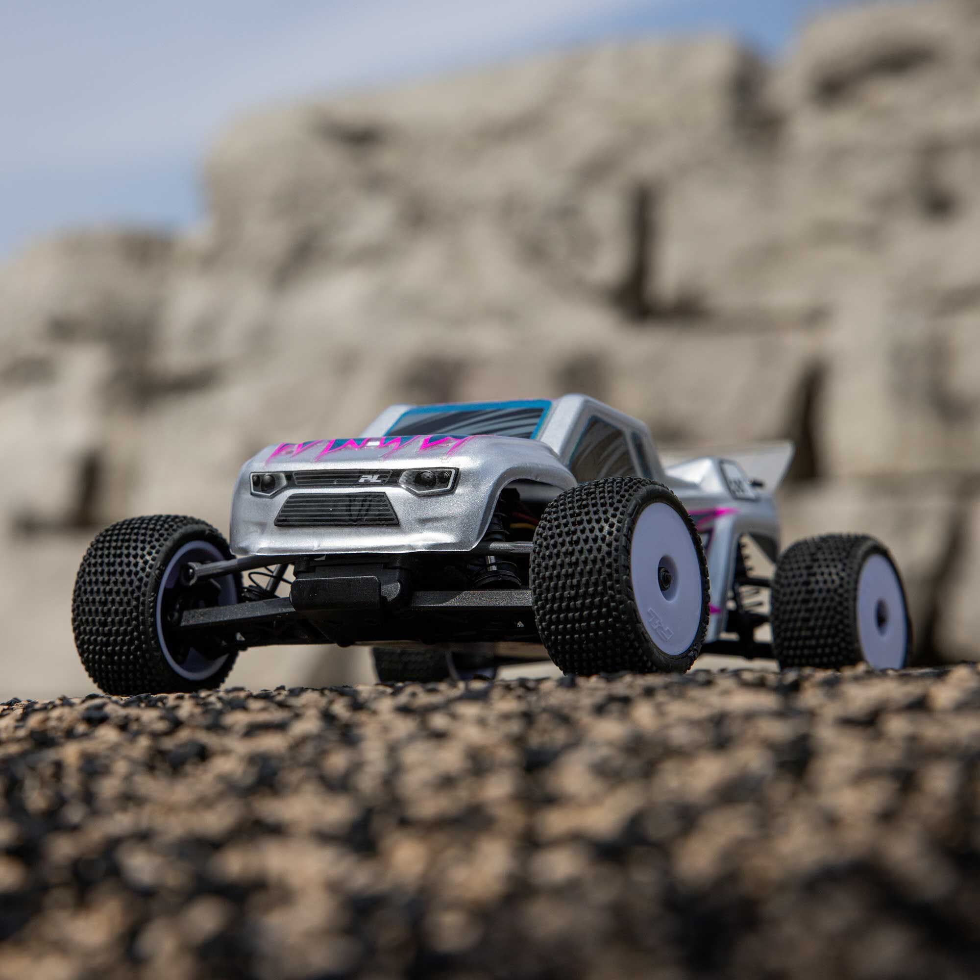 Losi Micro-T 1/28 2WD RC Stadium Truck, RTR, Silver