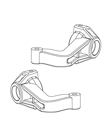 MJX Hyper Go 12212 Front Steering Knuckles/Hub Carriers - MJXS-P12231B