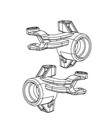MJX Hyper Go 7303 Steering Hub Carriers (2 Pack) - Part Number P73230B