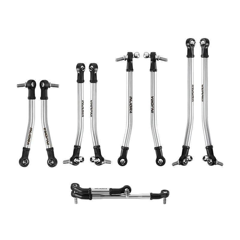 INJORA Stainless Steel High Clearance Links Set for 1/30 SCX30, 99mm Wheelbase
