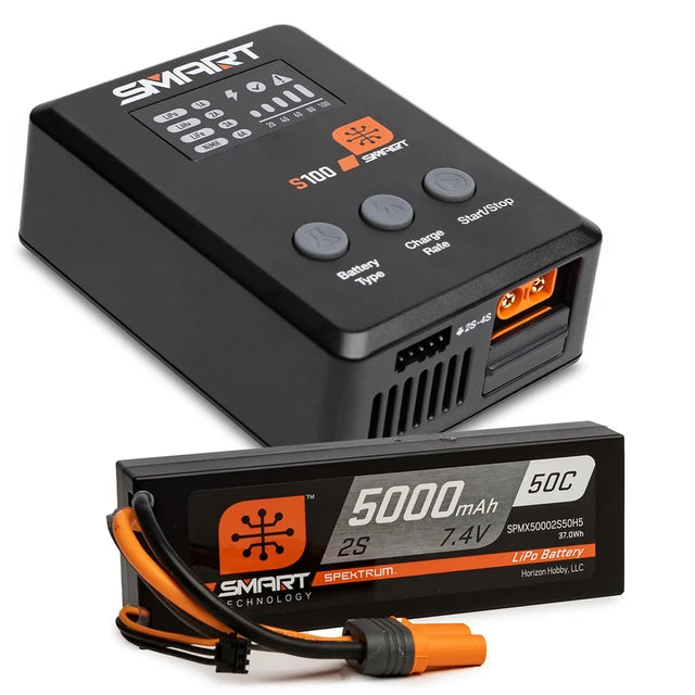 Spektrum S100 Powerstage Bundle 5000mAh 2S 50C IC5 LiPo