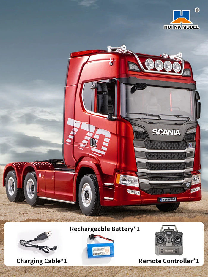 Huina 1501 RC Scania Truck 1/18 Scale 4WD Remote Control (Red)