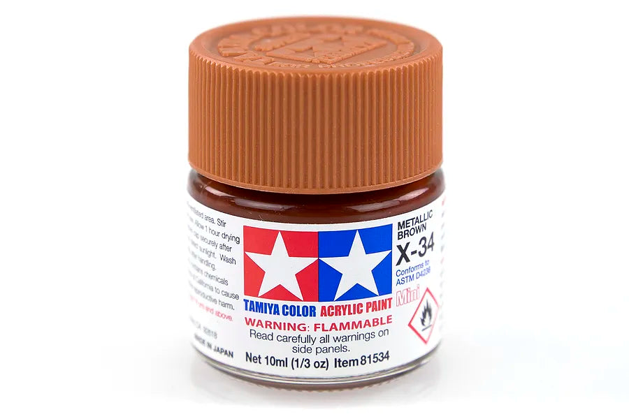 Tamiya Acrylic Mini X-34 Metal. Brown