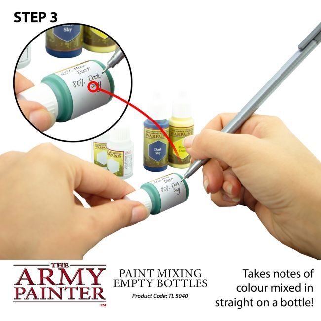 Army Painter Paint Mixing Empty Bottles – 6 x 12ml (TAPTL5040)