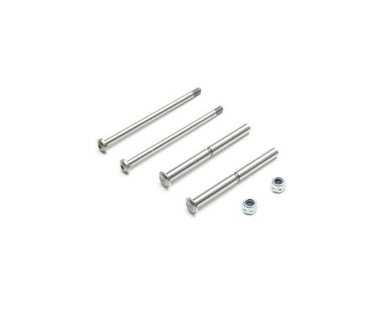 TLR Front Hinge Pin and King Pin Set, Polished, 22 5.0