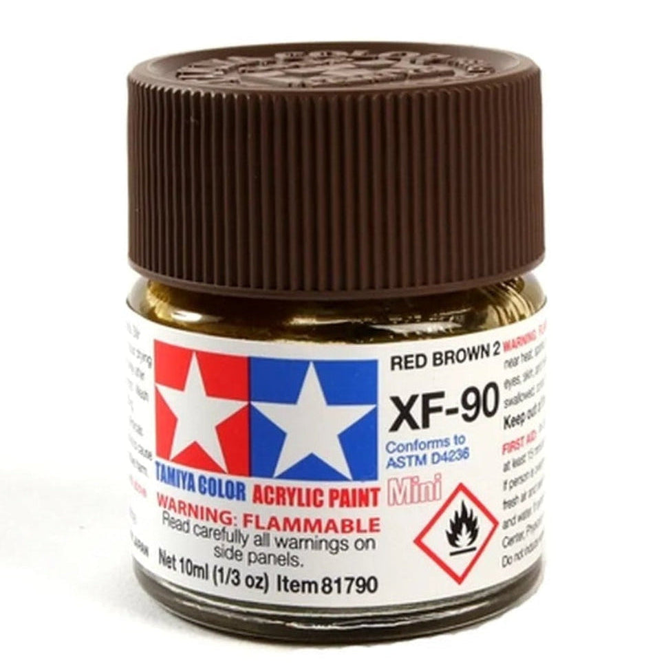 Model paint jar with brown color on a white background