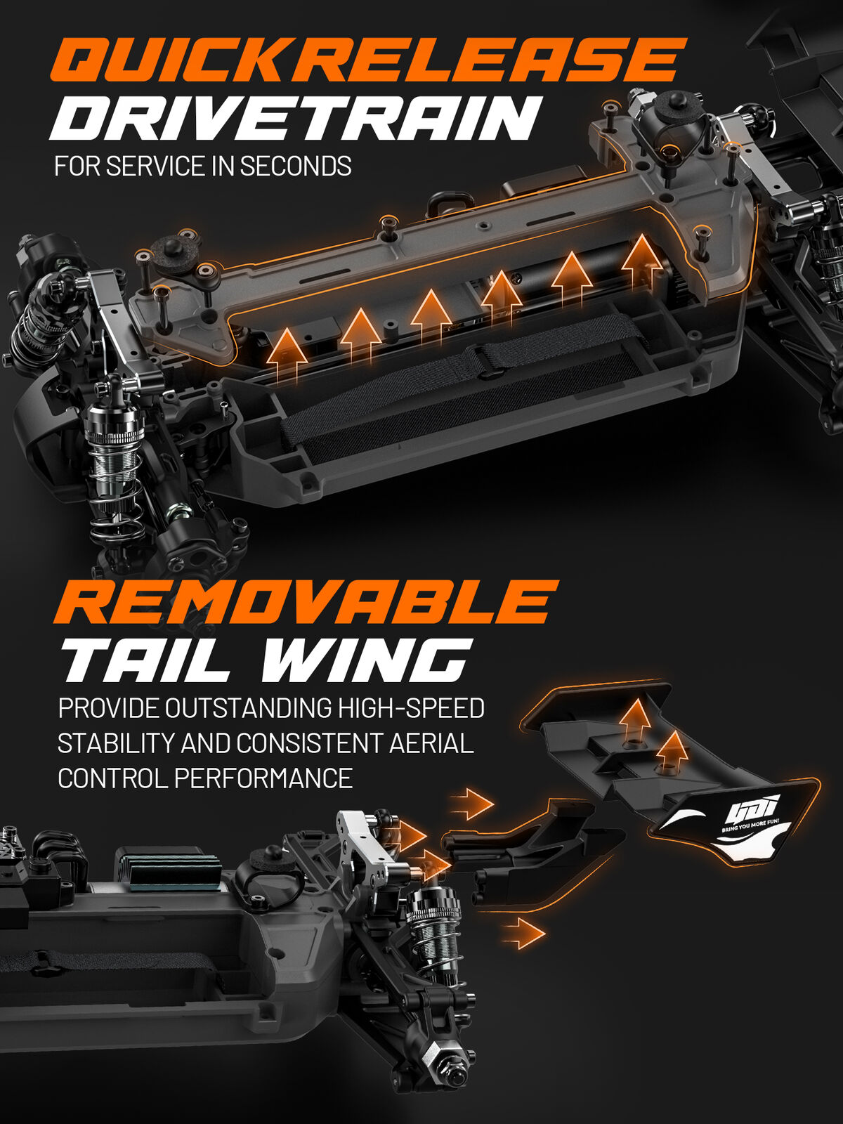 UDIRC Gleam Pro UD1204PRO 1/12 4WD Brushless RC Buggy