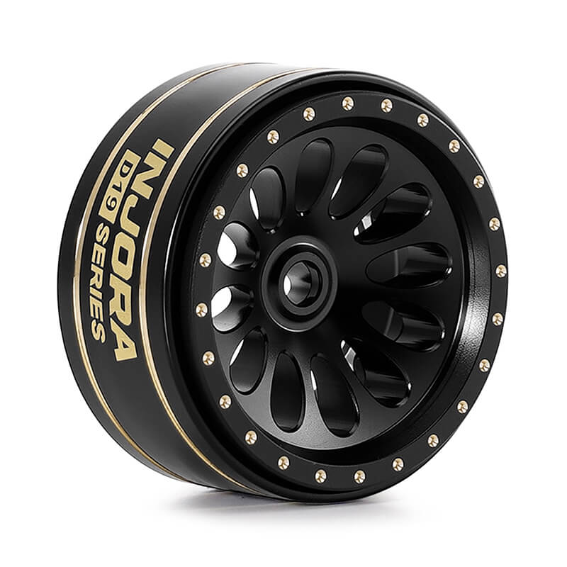 INJORA D19 Ripple 0.7" Brass Beadlock Wheels SCX30 (4)
