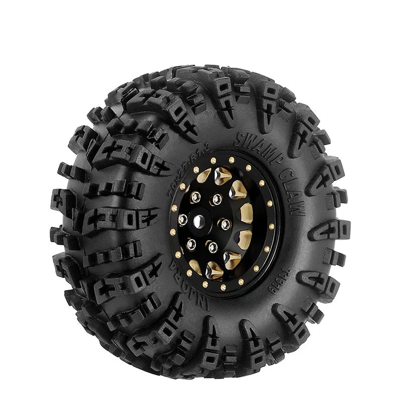 INJORA 1.3" 70*27mm -3.75mm Offset Brass Wheels Set for Micro Crawlers (4)