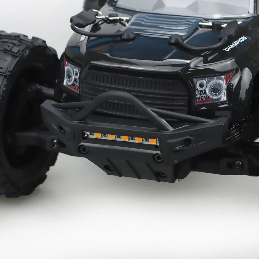 ZD Racing MT-16 1/16 4WD Brushless Monster Truck bull bar close up on white back ground