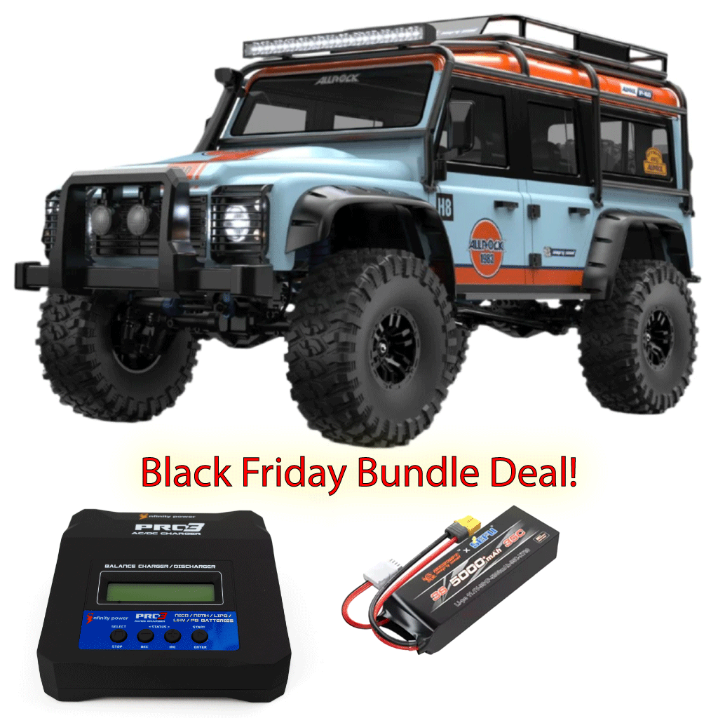 MJX ALLROCK 1/8 Scale 4WD Brushless RC Rock Crawler - Black Friday Bundle Deal Available!