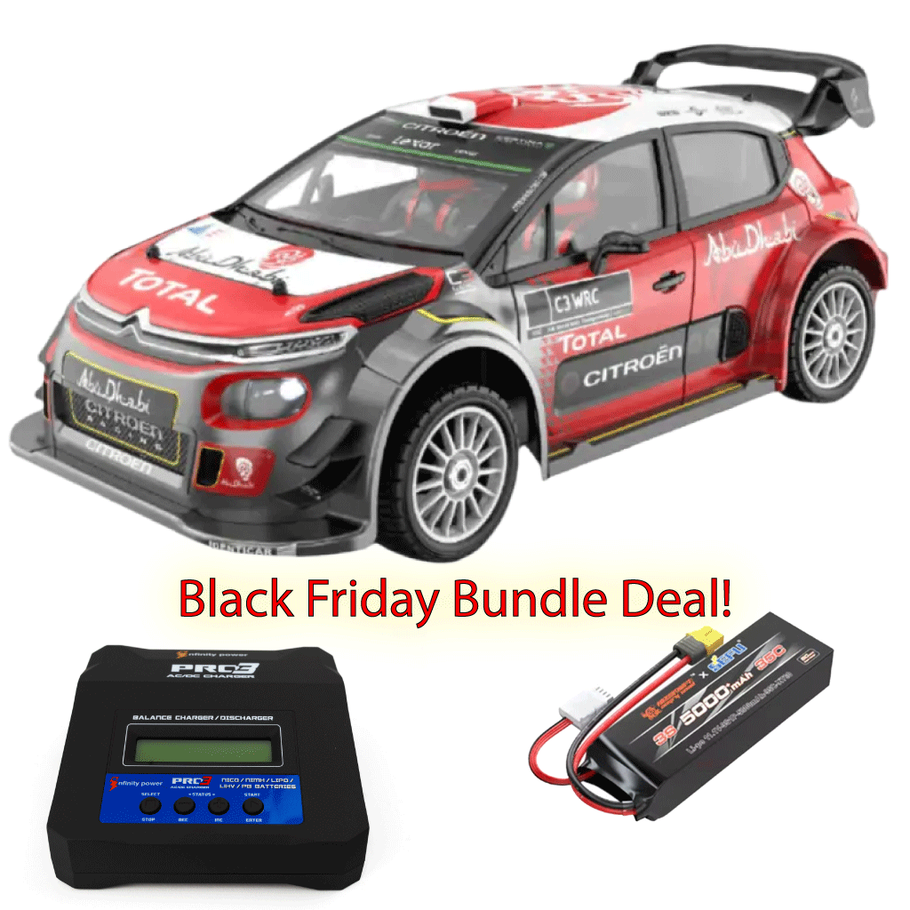 1/7 Hyper Go Citroen C3 WRC 4WD Brushless - Black Friday Bundle Deal Available!
