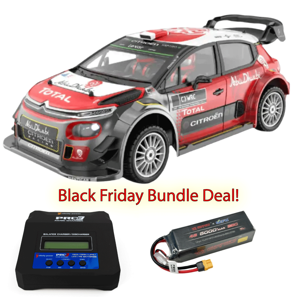 1/7 Hyper Go Citroen C3 WRC 4WD Brushless - Black Friday Bundle Deal Available!