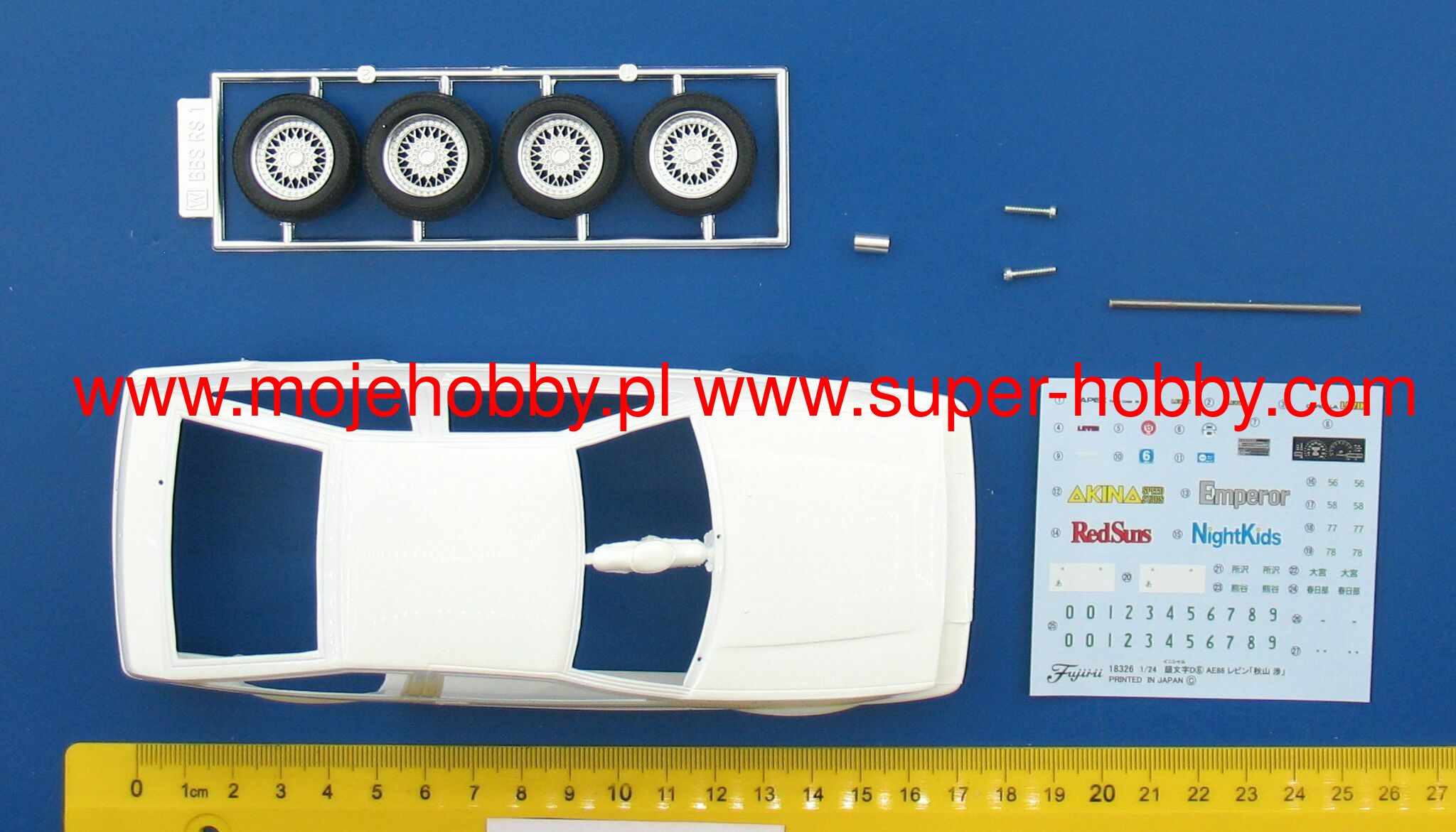 Fujumi 182619 1/24 Scale Toyota AE86 Levin 1983 1600GT APEX (Inital D) - Techtonic Hobbies - Fujumi