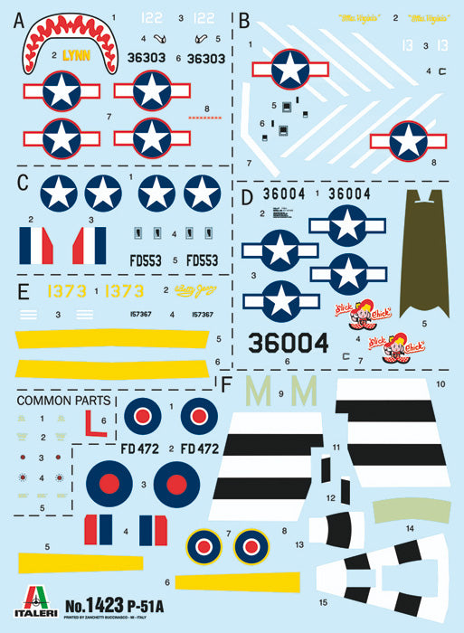 Italeri 01423 1/72 Scale North American P-51A Mustang - Techtonic Hobbies - Italeri