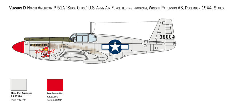 Italeri 01423 1/72 Scale North American P-51A Mustang - Techtonic Hobbies - Italeri