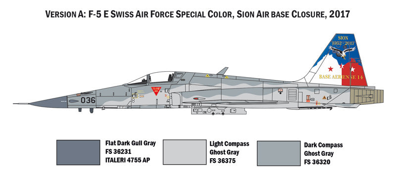 Italeri 001420 1/72 Scale Northrop F-5E Swiss Air Force - Techtonic Hobbies - Italeri