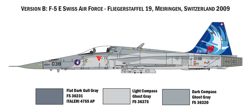 Italeri 001420 1/72 Scale Northrop F-5E Swiss Air Force - Techtonic Hobbies - Italeri
