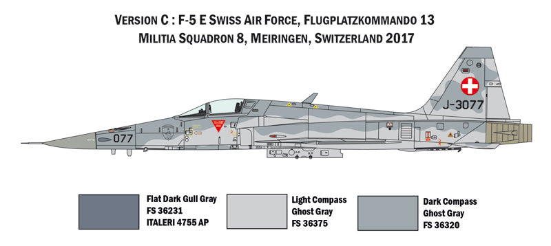 Italeri 001420 1/72 Scale Northrop F-5E Swiss Air Force - Techtonic Hobbies - Italeri