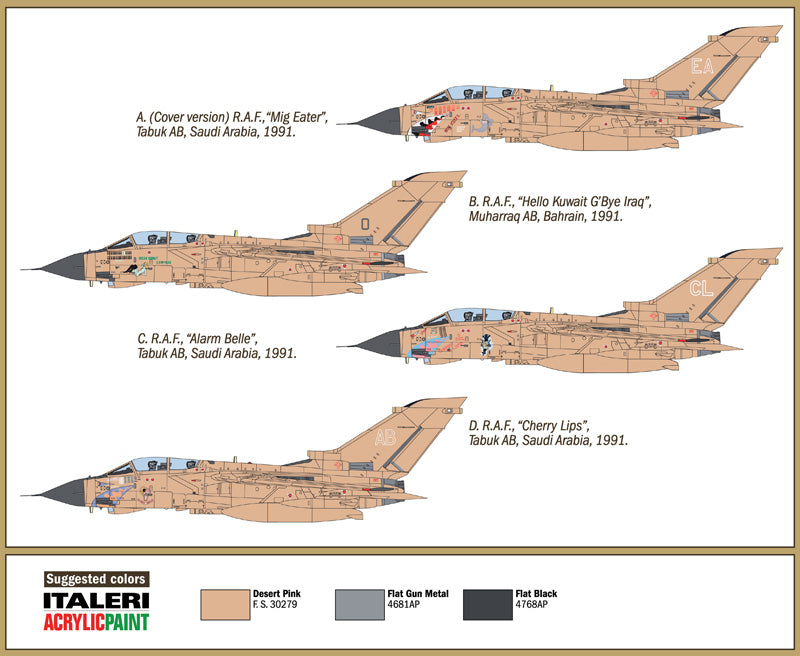 Italeri 001384 1/72 Scale Panvia Tornado Gr.1 "Gulf War" - Techtonic Hobbies - Italeri