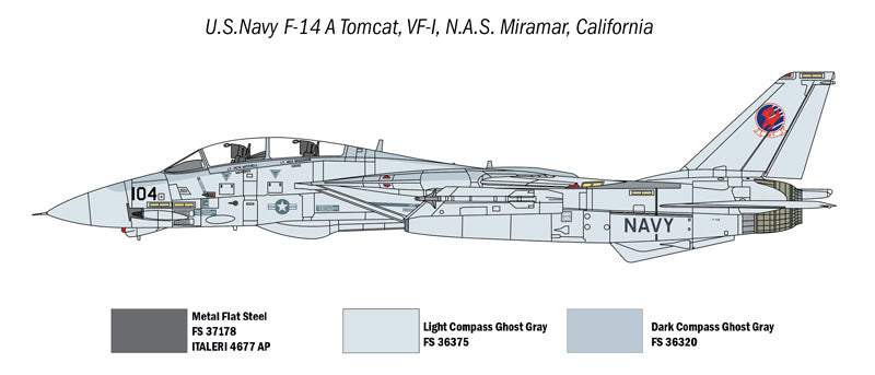 Italeri 001422 1/72 Scale TOP GUN F-14A Tomcat Vs. A-4F Skyhawk - Techtonic Hobbies - Italeri