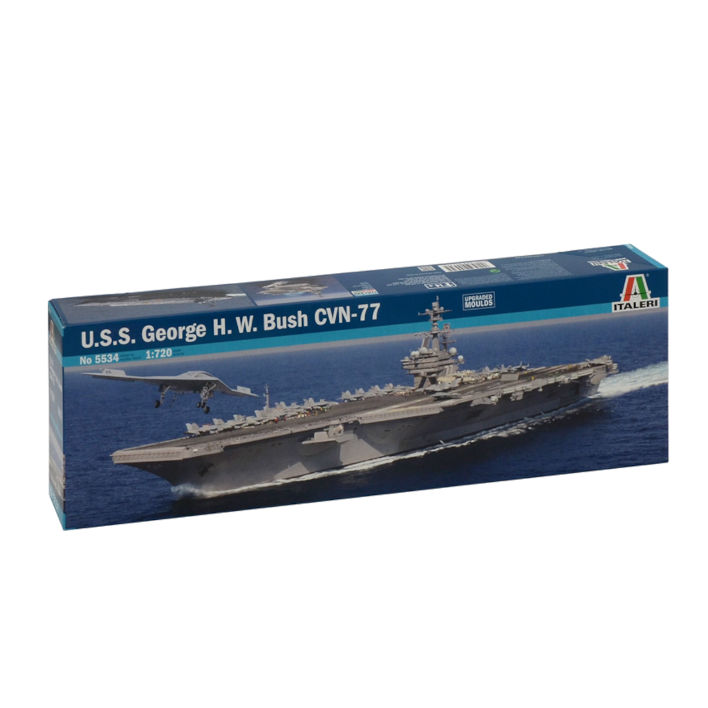 Italeri 005534 1/720 Scale U.S.S. George H.W.Bush Cvn 77 Aircraft Carrier - Techtonic Hobbies - Italeri