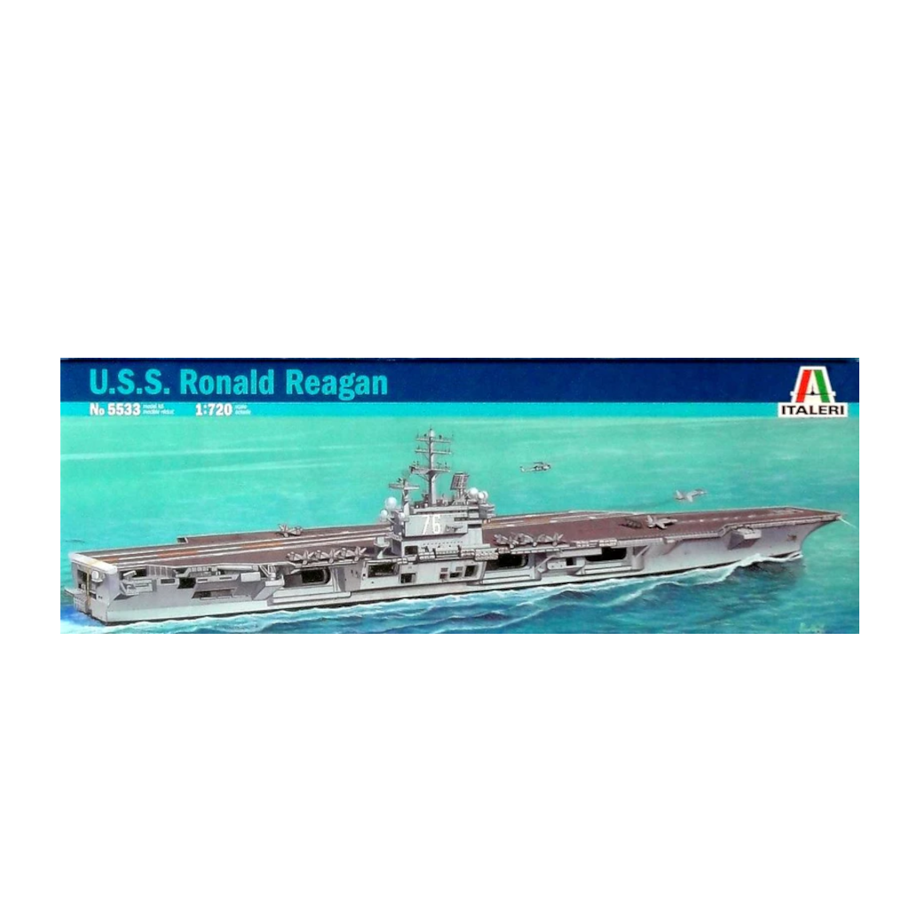 Italeri 005533 1/720 Scale U.S.S. Ronald Reagan Cvn-76 - Techtonic Hobbies - Italeri
