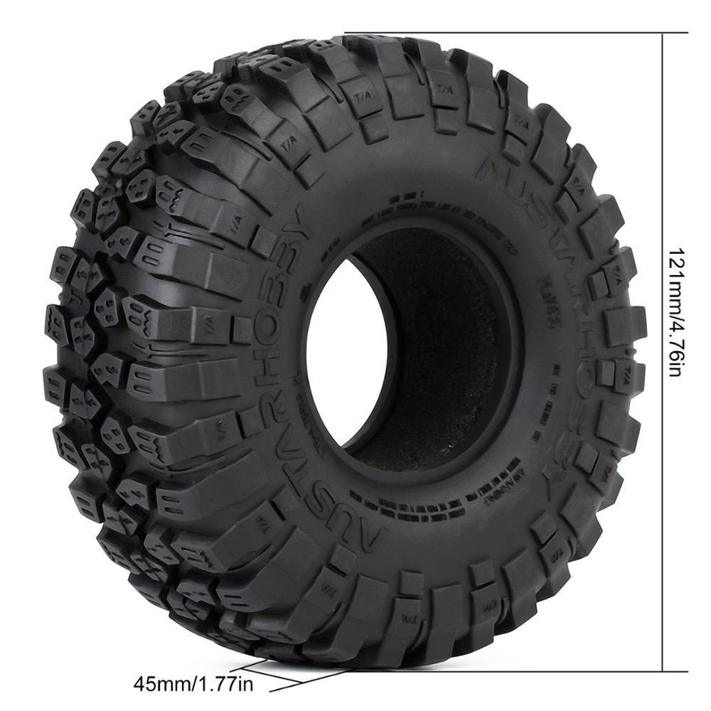 INJORA 1.9" 121*45mm Rock Terrain Tires for 1/10 RC Crawlers